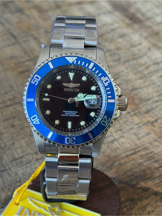 Invicta Other - NEW Invicta Pro Diver Anchoris Blue Bezel Stainless Steel Watch 37.5mm - 200M WR